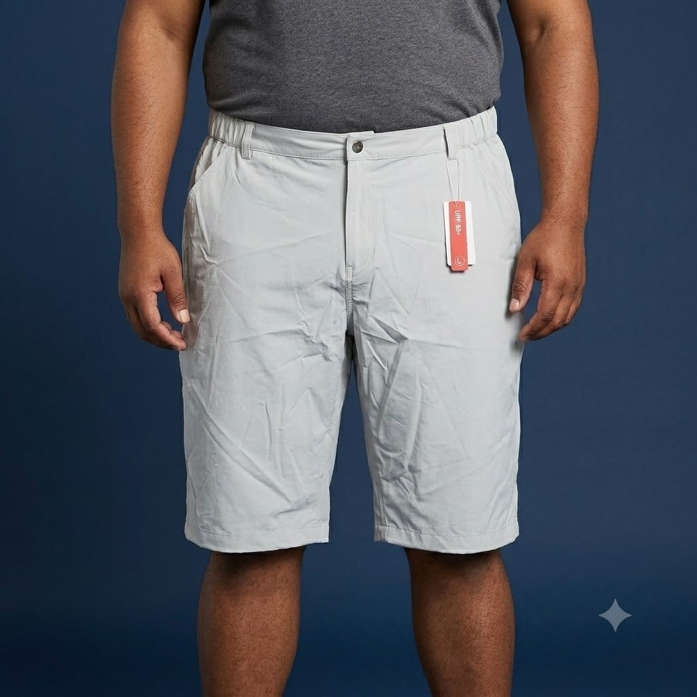 Baleaf Hiking Cargo Shorts Mens XXL Gray UPF 50+ Lightweight Athletic‎ NWT